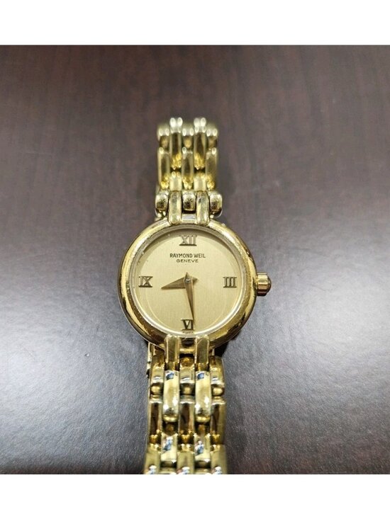 RAYMOND WEIL Vintage Ladies watch RARE 18K electroplated gold EUC 2012 Tango main image 13